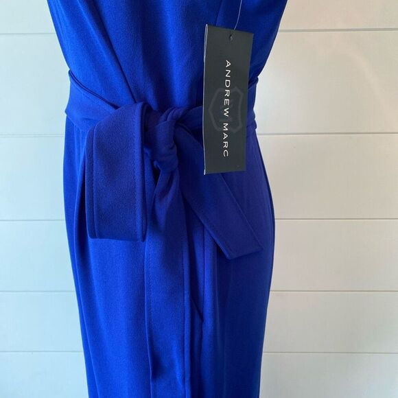 Women's Andrew Marc Ruffle Jumpsuit Blue Size 14 - Picture 10 of 12